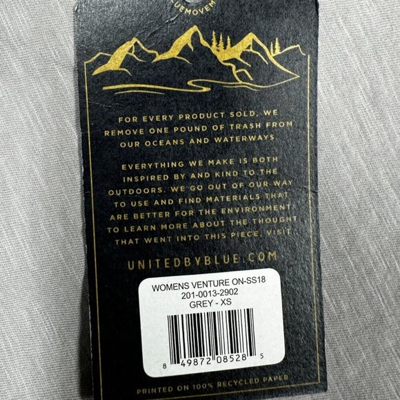 United By Blue Graphic Tee Venture On V-Neck Tee Women’s Size XS  Gray - Picture 7 of 7